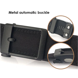 เข็มขัดวงล้อไนลอน 3.8 ซม. กว้าง Double-layer Hard เข็มขัดผู้ชาย 1100D ไนลอนโลหะหัวเข็มขัดอัตโนมัติ