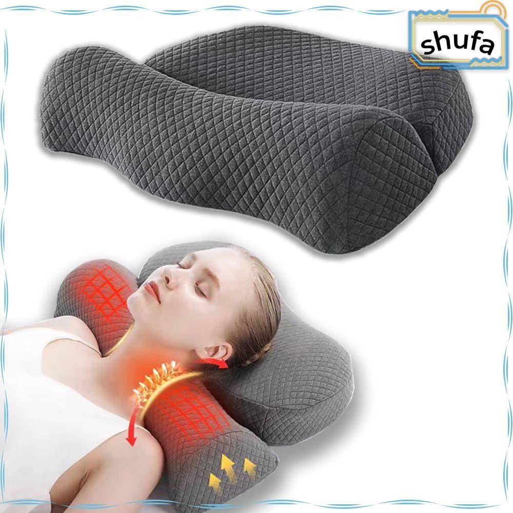 SHUFA หมอนฉุดปากมดลูก,บรรเทาอาการปวดกล้ามเนื้อไหล่ผ่อนคลายหมอนเมมโมรี่โฟม,คอสนับสนุนความเข้มสูงตามหลักสรีระศาสตร์หมอนรองคอสําหรับนอน
