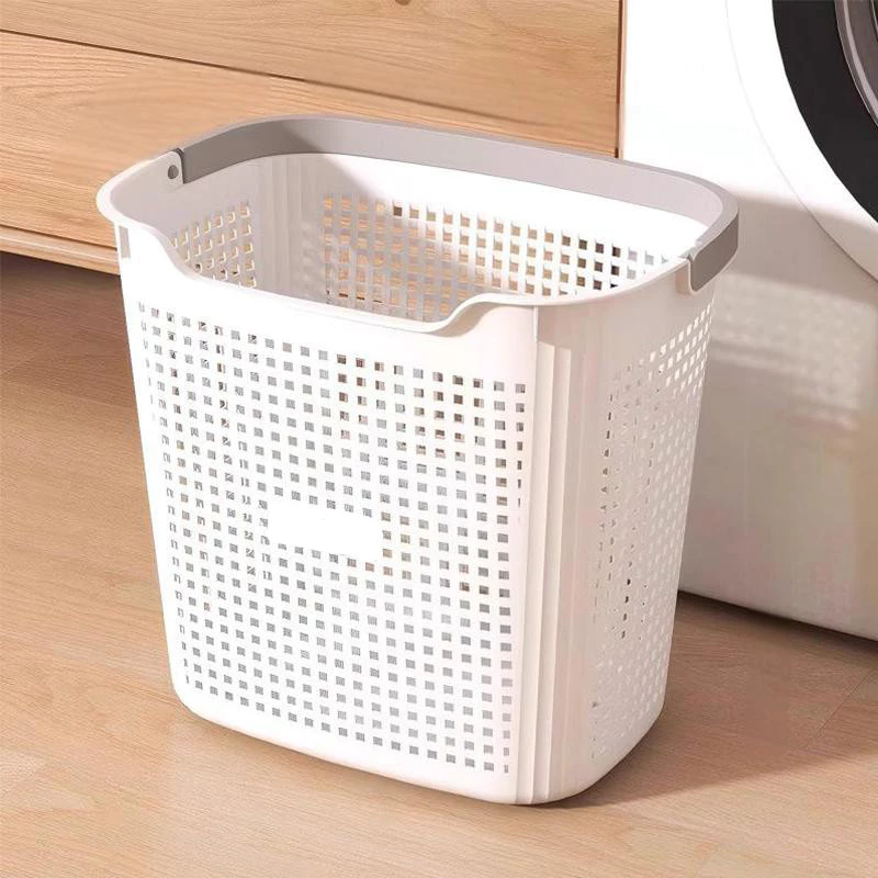 ตะกร้าผ้า ตะกร้าใส่ผ้า ตะกร้าพลาสติก clothes basket ขนาด 36.5*25*34ซม. สไตล์มินิมอล เข้ากับทุกบ้าน