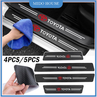 4Pcs/5Pcs Stiker Pelindung Pijakan Lantai Pintu Mobil/Pelindung Sill Plate Mobil/Stiker Pelindung Pijakan Lantai Pintu Mobil