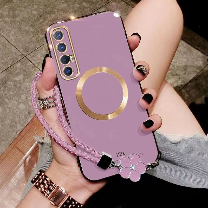 ปลอกOppo Reno 3 pro OPPO Reno 3 เคสโทรศัพท์Electroplating Soft Case Softกันกระแทกชาร์จไร้สายแม่เหล็กดูด + ฟรีเชือกเส้นเล็กDDSWX01 - รูปที่ 7