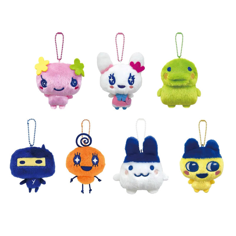 Kawaii Tamagotchi Plushie ของเล่นน่ารักตุ๊กตาพวงกุญแจกระเป๋าจี้เด็กของขวัญ