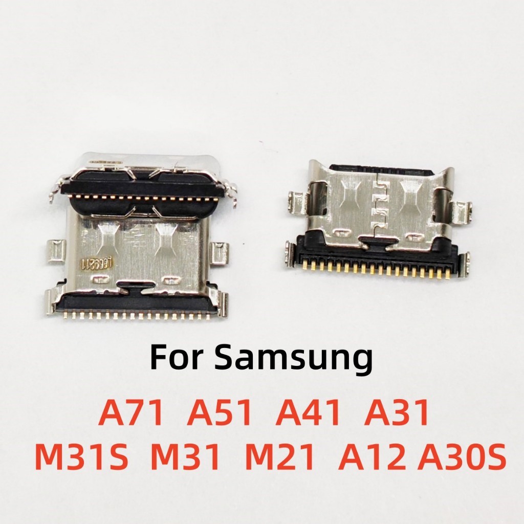 5-50pcs ประเภท C USB ชาร์จพอร์ตปลั๊ก Dock Connector ซ็อกเก็ตสําหรับ Samsung Galaxy A71 A51 A41 A31 M31S M31 M21 A12 A30S