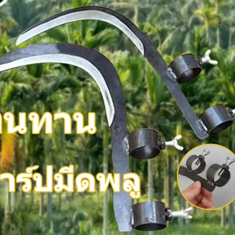 มีดขอ เคียว เกี่ยว เก็บผลไม้ บนที่สูง ไม่ต้องปีนป่าย ให้เสี่ยงอันตราย เหล็กแมงกานีสขนาดใหญ่ หนา คม แข็งแรงทนทาน