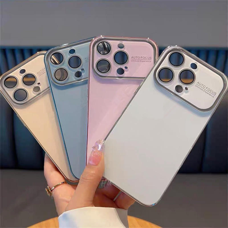 เคสโทรศัพท์หรูหราเข้ากันได้สําหรับ iphone16 15 14 13 12 11promax 15pro 16pro 13pro 11 PLUS กันกระแทกพร้อมเลนส์ฟิล์มป้องกันฝาครอบ - ภาพย่อย 4