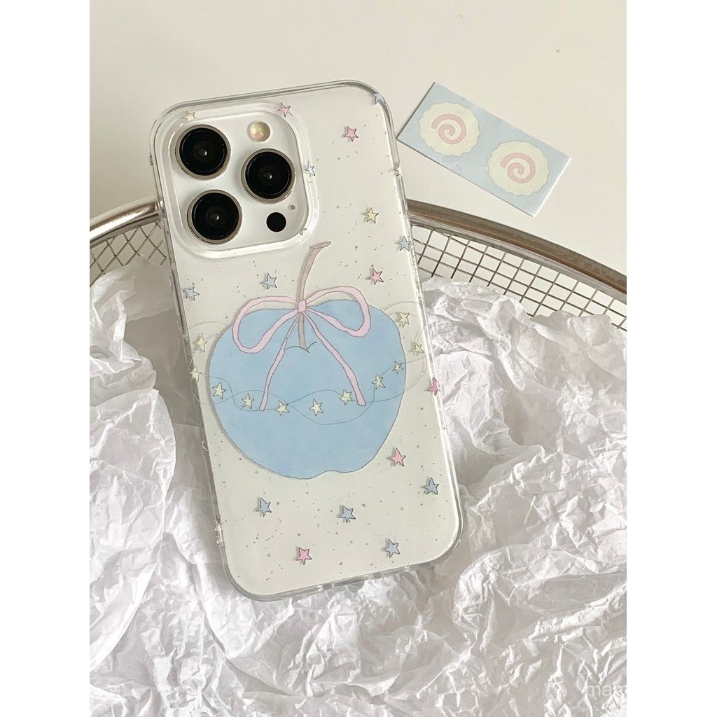 Star Blue Fruit,แฟชั่นประณีตสาวเคสโทรศัพท์เหมาะสําหรับiPhone 15 16 promax 14 13 12 11 pro max 15plus