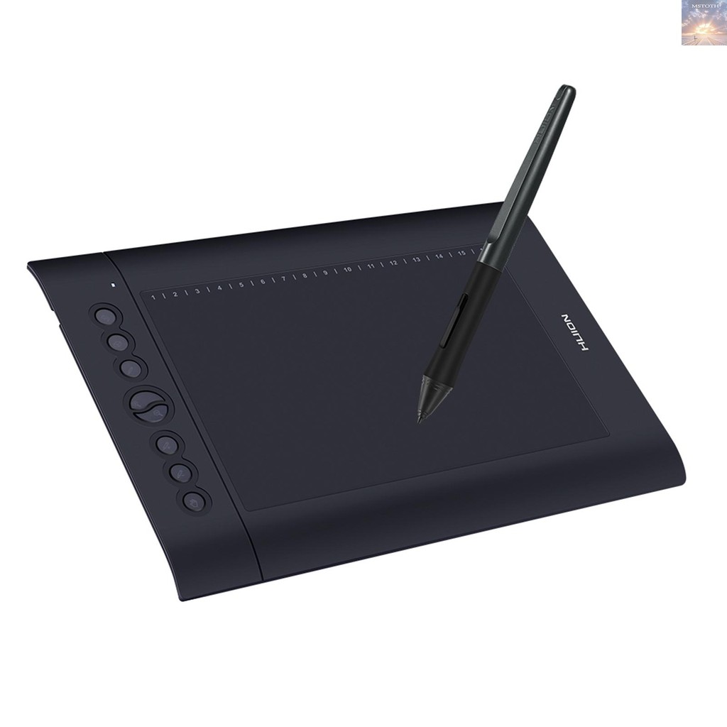 [โปรโมชั่น] Huion H610 Pro V2 10x6.25 นิ้ว Professional Graphics Drawing Tablet Signature Pad Board 
