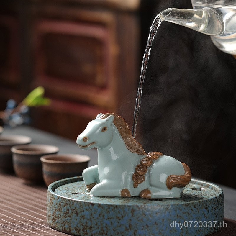 Boutique Hand-Made สามารถยก Creative Tea Art ชาสัตว์เลี้ยงเครื่องประดับที่ไม่ซ้ํากันถาดชา Ru เตาเผา 