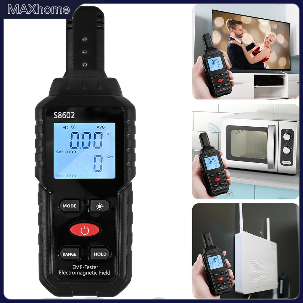 เครื่องตรวจจับรังสีแม่เหล็กไฟฟ้า Professional 3 in 1 มือถือ EMF Reader แบบพกพา EMF Meter SHOPTKC6786