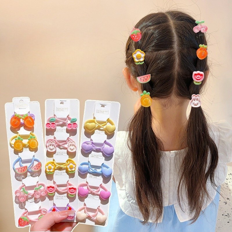 เชือกรัดผมสำหรับเด็กผู้หญิง ออกแบบเพื่อความสบายและความปลอดภัยของเส้นผม มาพร้อมเครื่องประดับผมการ์ตูนน่ารัก