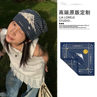 ผ้าคลุมศีรษะลายภูเขาฟูจิ สไตล์ญี่ปุ่น สวมใส่ง่าย ย้อนยุคและอ…