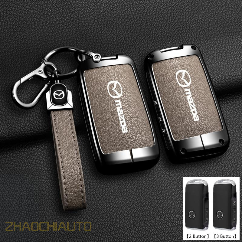 ป้องกันกุญแจรถพวงกุญแจสําหรับ Mazda 3 Alexa Cx30 Cx-30 Cx-5 Cx5 Cx3 Cx-3 Cx8 Cx-8 Cx9 Cx-9, สังกะสีผ