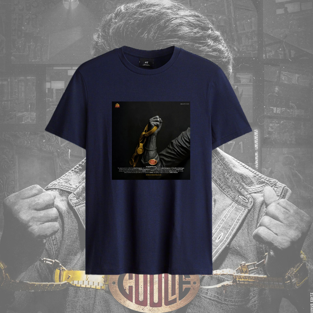 Coolie Rajini T เสื้อ SUPER STAR RAJINI เสื้อ Coolie ภาพยนตร์ 100% ผ้าฝ้ายแขนสั้นสําหรับ Unisex ผู้ห