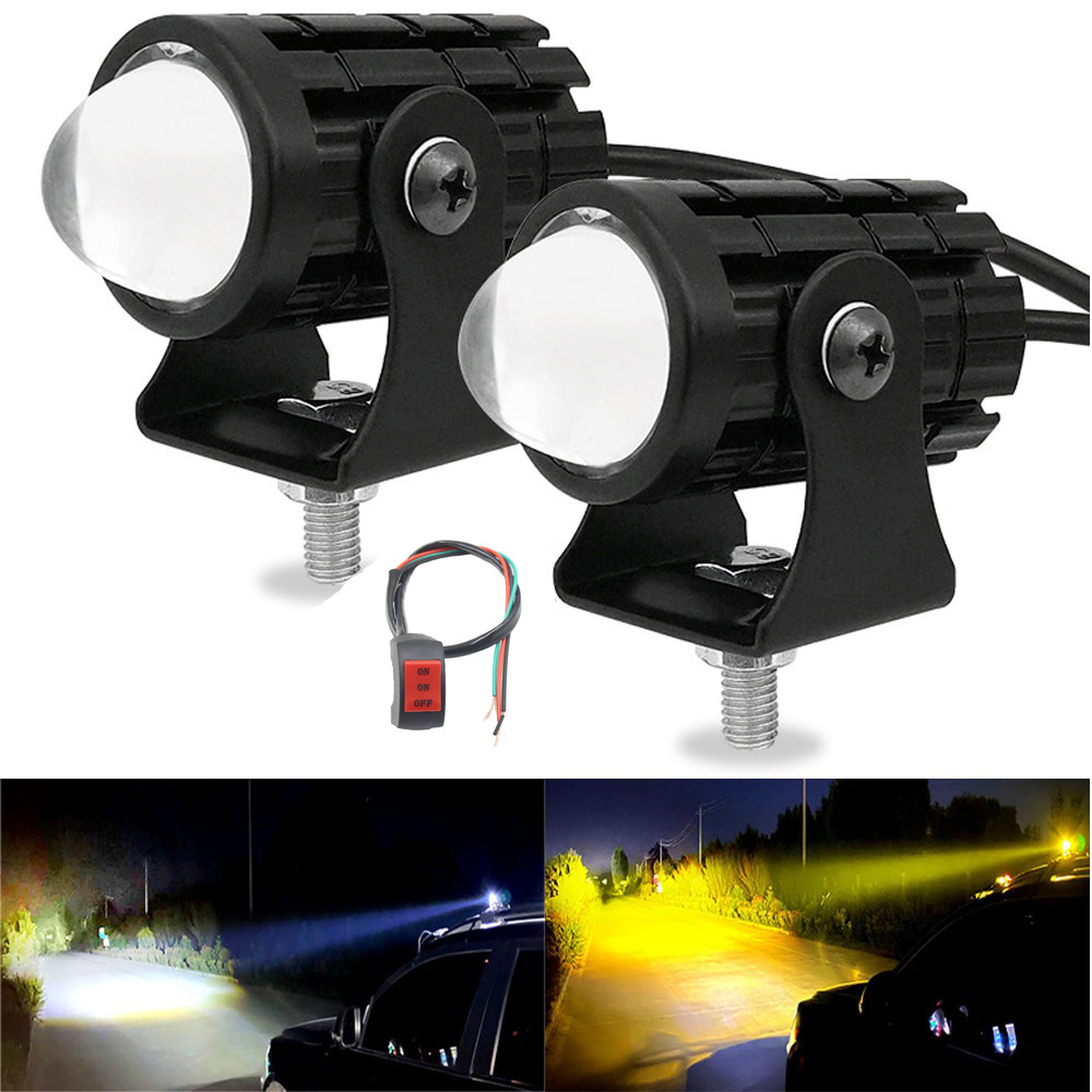 Hot Sale#2 Motorcycle Package LED Headlight with switch spotlight auxiliary lighting DRL Motorcycle 