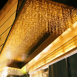 ไฟน้ำตก Led ไฟสายแบบหยดน้ำแข็งกันน้ำ ไฟม่าน LED ห้องเต็มไปด้วยดวงดาว 4M ไฟคริสต์มาส ไฟตกแต่งห้องนอน ตกแต่งงานแต่งงาน