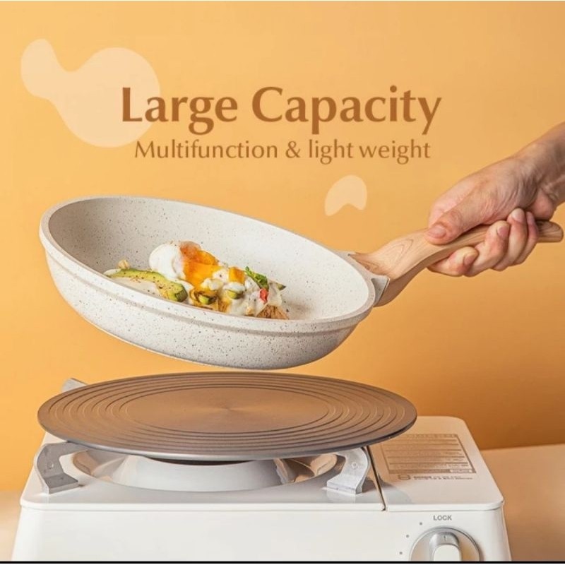 Carote กระทะ Non-Stick / กระทะทอดพร้อม LID 24ซม