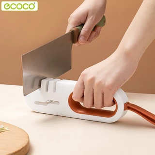 Ecoco เครื่องลับมีด ที่ลับมีด อุปกรณ์ลับของมีคม ที่ลับมีด3ช่อง ใช้ได้ทั้งมีดและกรรไกร ทำความสะอาดได้ง่าย ใช้งานง่าย