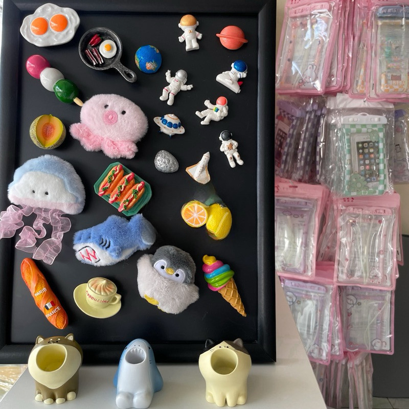 ของเล่นตุ๊กตา มหาสมุทร และ สัตว์ กล่องตาบอด ตู้เย็น แม่เหล็ก ของสะสม Magnet แม่เหล็ก ติดตู้เย็นวงกลมสีน่ารัก - รูปที่ 7