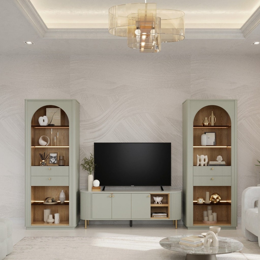 SB Design Square ตู้โชว์ ขนาด 80 ซม. รุ่น Soul (W79xD50xH200 ซม)  แบรนด์ SB CASA