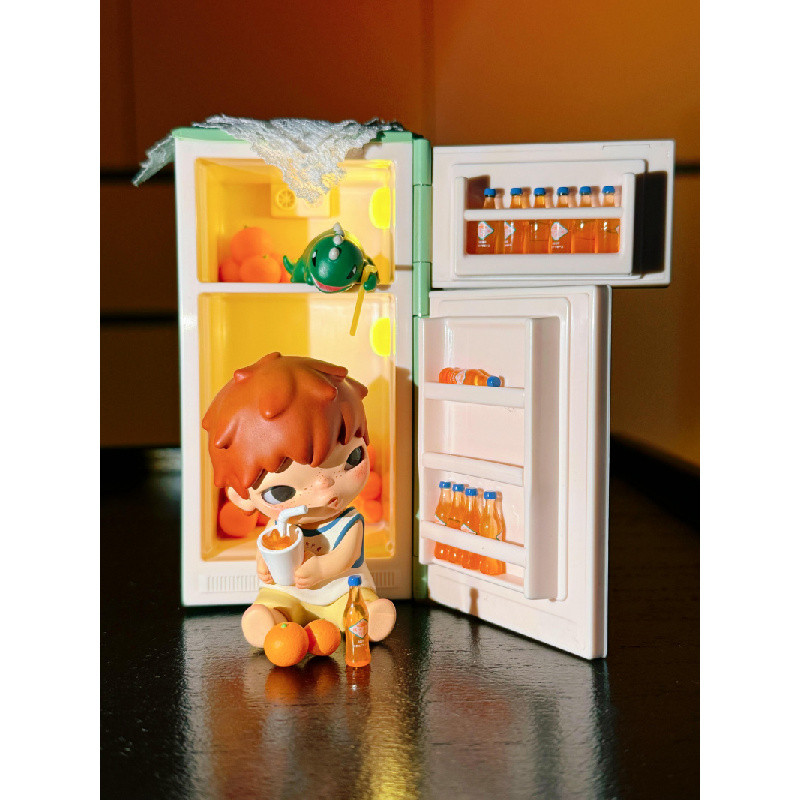 POP MART Hirono Summer Limited orange soda Limited edition ของเล่นรูปของขวัญวันเกิดของเล่นเด็กเดสก์ท