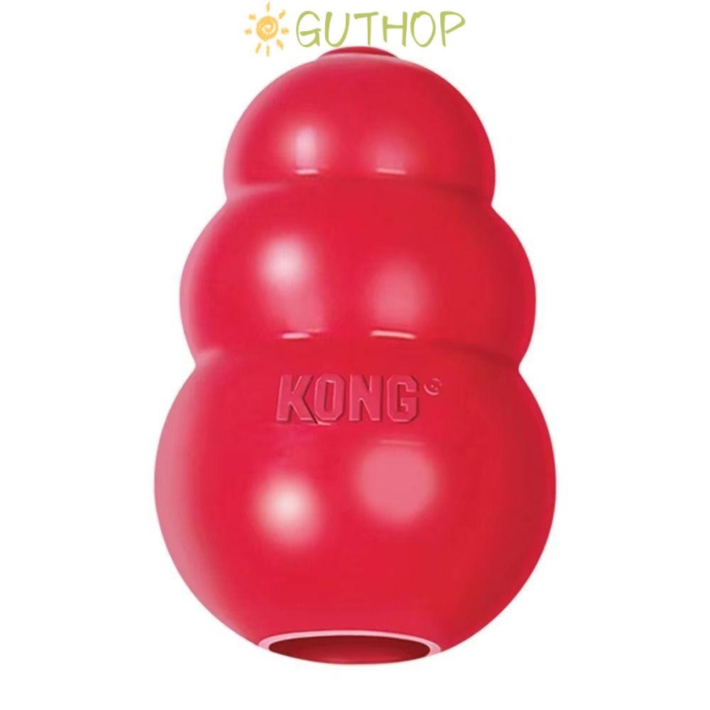 GUTHOP Kong Puppy Toys, Erratic Bounce Classic Kong Dog Toys, ทนทานหลายขนาด Treat-Filled Capbilities