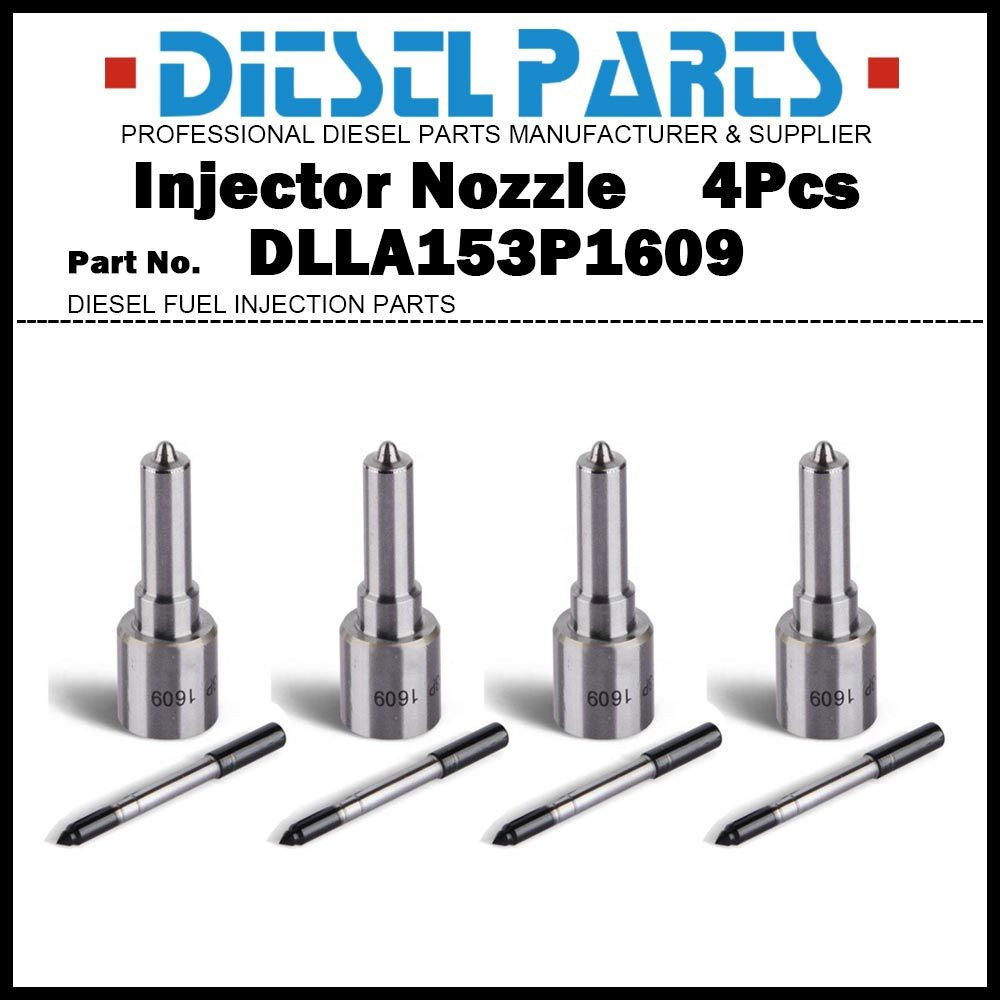 4x ดีเซลหัวฉีดน้ํามันเชื้อเพลิงหัวฉีดเคล็ดลับ DLLA153P1609 สําหรับ Hyundai H1 Starex 2.5d D4CB 33800
