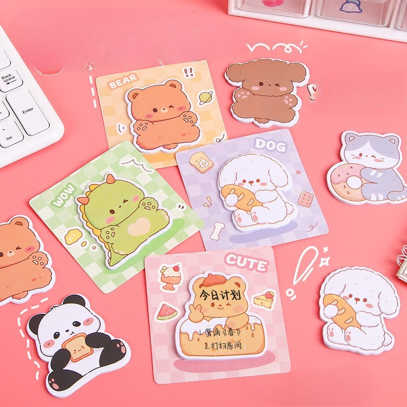 การ์ตูน Capybara Panda Note Set ดัชนี Mark Sticky Note สติ๊กเกอร์ตกแต่ง