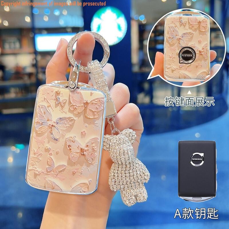 ฝาครอบกุญแจ Volvo Volvo xc60 s90 s60 xc40 xc90 s60 v40 v60 c40 พวงกุญแจ พวงกุญแจ พวงกุญแจ