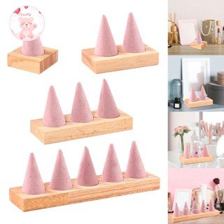 [Whbadguy] ที่วางแหวนรูปกรวยแหวนไม้สําหรับหัตถกรรม Fairs เคา…