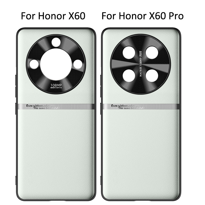 เคสหลังหนัง PU มังสวิรัติสําหรับ Honor X60 Pro Honor X60 X60 GT แฟชั่นเกราะป้องกันบาง