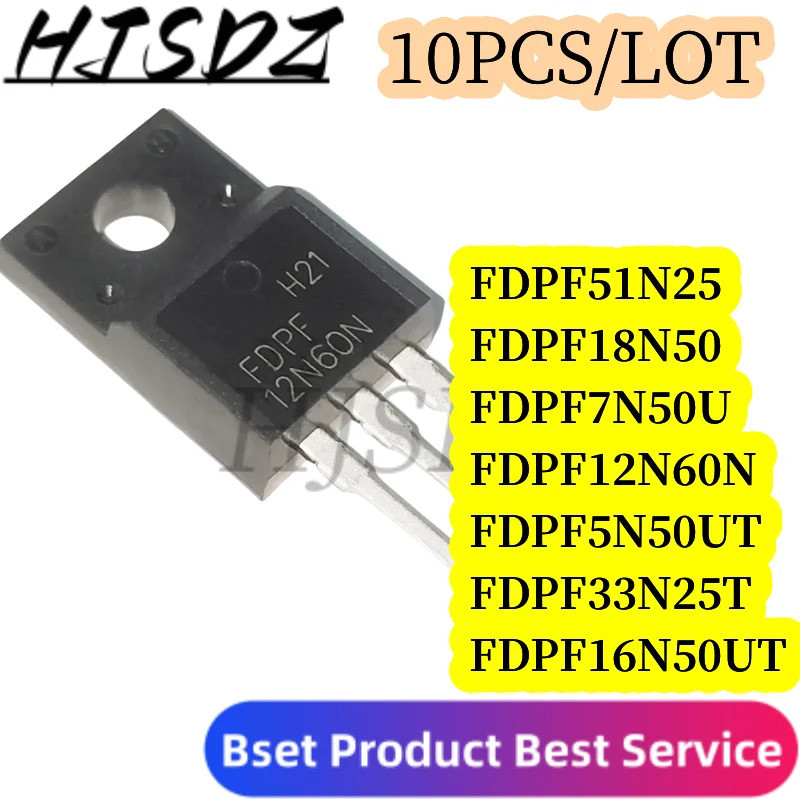 1-5PCS FDPF12N60 FDPF16N50UT FDPF51N25 51N25 FDP​​F33N25T FDPF18N50 FDPF12N60N FDPF5N50UT FDPF7N50U 