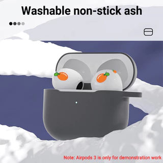 For Apple Airpods 3 กรณี Airpods3 Air Pods3 3 เคสซิลิโคนนุ่มป้องกัน สีพื้น พร้อม หัวเข็มขัด ตะขอ Cover พร้อมส่งค่ะ🇹🇭