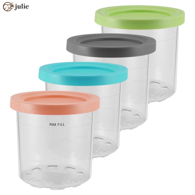 ถ้วยไอศกรีม, ภาชนะไอศกรีมพร้อมฝาปิดสําหรับ Creami Pints NC301 NC300 NC299AMZ Series เครื่องทําไอศกรี