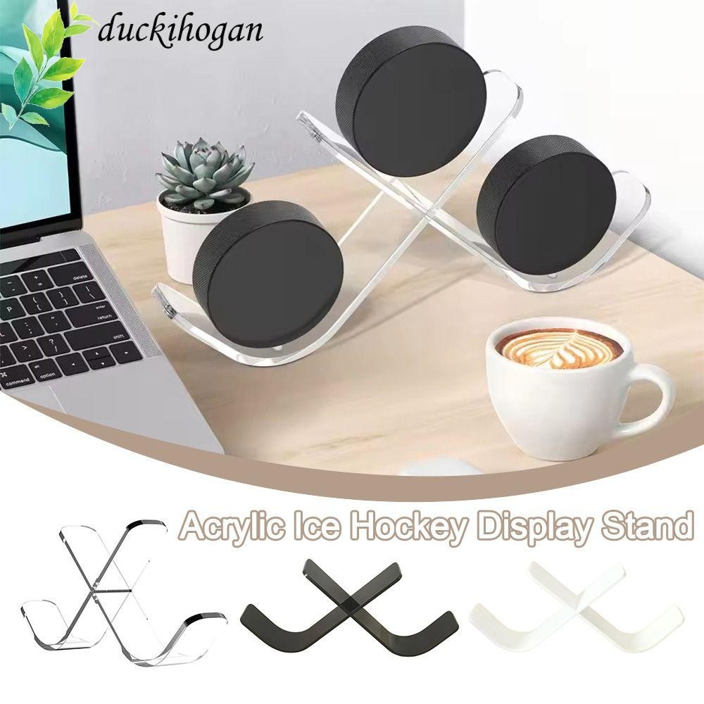 DUCQIHOGAN Ice Hockey Puck Display Stand Holder,อะคริลิคโปร่งใสHockey Puck Display,กีฬาตกแต่งTriple 