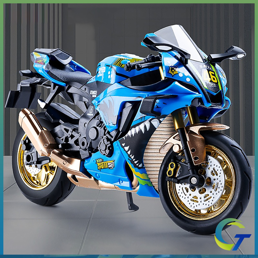 1:10 Yamaha R1 รถจักรยานยนต์ Diecast ของเล่นรถรุ่นรถของเล่นคอลเลกชันของขวัญสําหรับชายเด็ก