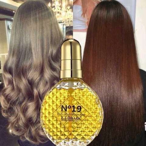 ✨Luodaishi N19 Rinse-Free Hair Care Dry Frizzy Fragrance Hair Care ผมหยิกตรงโดยเฉพาะ 25.8.15