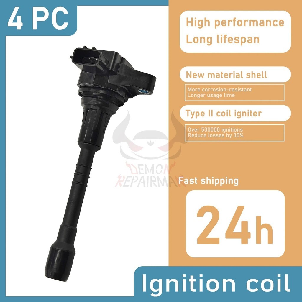 4PCS คุณภาพต้นฉบับใหม่ IGNITION COIL สําหรับ NISSAN- PATROL INFINITI- QX56 QX80 5.6L 22448-1LA0B VK5