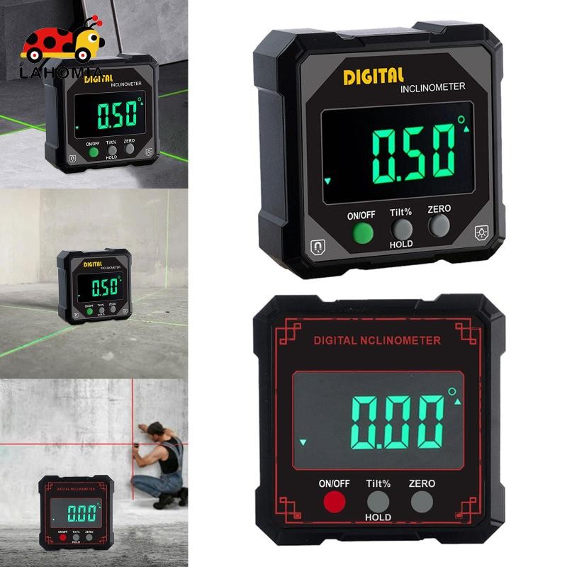 [Lahomia] Digital Inclinometer เครื่องวัดมุมดิจิตอลขนาดกะทัดรัด IP54 กันน้ําวัดระดับอิเล็กทรอนิกส์สําหรับช่างไม้เครื่องจักร