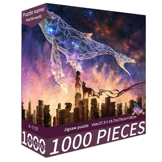 1000ชิ้นการ์ตูนอะนิเมะและภูมิทัศน์รูปภาพปริศนาน่ารักรักษาการบีบอัดปริศนาของเล่นของขวัญ