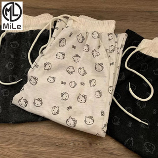 กางเกงขากว้างลายพิมพ์สำหรับเด็ก ขนาด 80-160 ซม. สไตล์ฤดูใบไม…