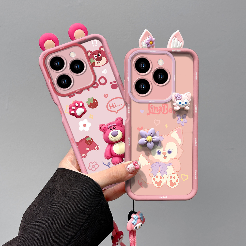 For itel A80 เคสโทรศัพท์หรูหราซิลิโคนกันกระแทกมือเชือกสําหรับ itelA80 A671L A671 ปลอก 3D สเตอริโอตุ๊