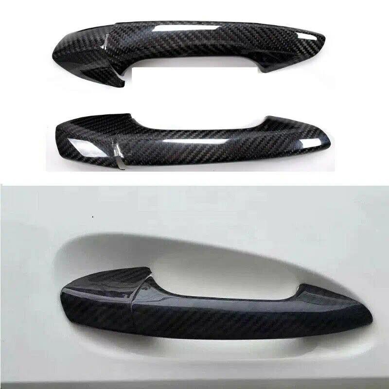 คาร์บอนไฟเบอร์รถด้านนอกประตู AccessoriesFit สําหรับ Mercedes Benz W204 C Class C250 Coupe