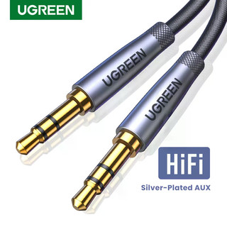 Ugreen Aux Cable Jack 3.5 มม.สายสัญญาณเสียงสําหรับ iPhone 3.5 มม.ชายสาย Aux สําหรับหูฟังคอมพิวเตอร์ Xiaomi แล็ปท็อปรถ 3.5 แจ็คสาย