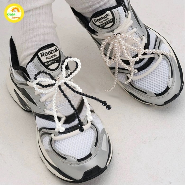 1 ชิ้น coquette รองเท้าริบบิ้นเพิร์ลผสมคริสตัลรองเท้าอุปกรณ์เสริม Charm coquette รองเท้าริบบิ้นรองเท