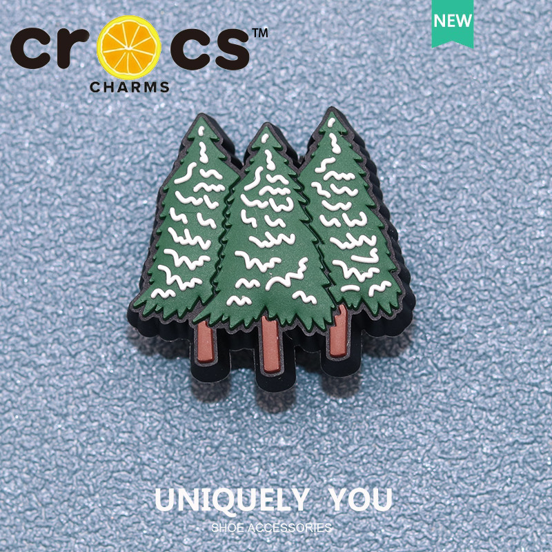 JIBBITZ cross charms ตัวติดรองเท้า Flower Pine ดีไซน์ธรรมชาติ ตัวติดรองเท้า cross