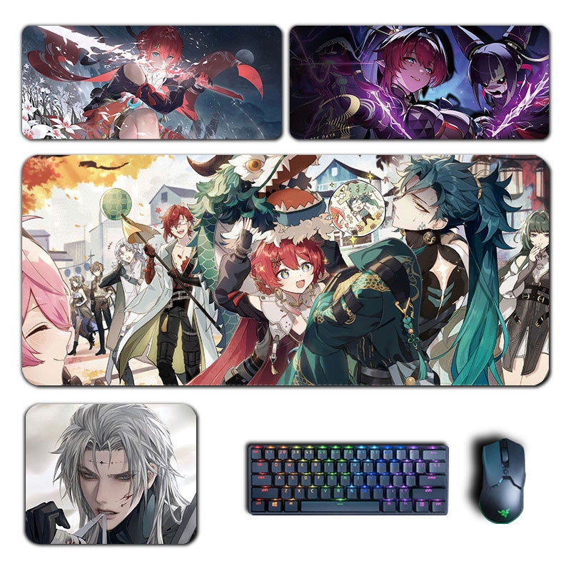 Wuthering Waves แผ่นรองเมาส์ Jiyan Baizhi Sanhua Calcharo Danjin XXL Mousepad คอมพิวเตอร์แล็ปท็อปอะนิเมะ Pad อุปกรณ์เสริมสําหรับเล่นเกมแผ่นรองโต๊ะ
