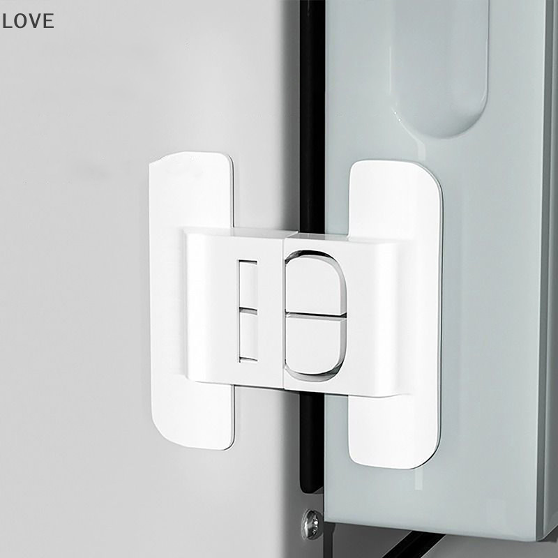 [JJCW] ใหม่ 1 ชิ้นบ้านตู้เย็นล็อคความปลอดภัยตู้เย็นตู้แช่แข็งประตูล็อค Multi-function ล็อคความปลอดภัยเด็กความปลอดภัย Protector QQW