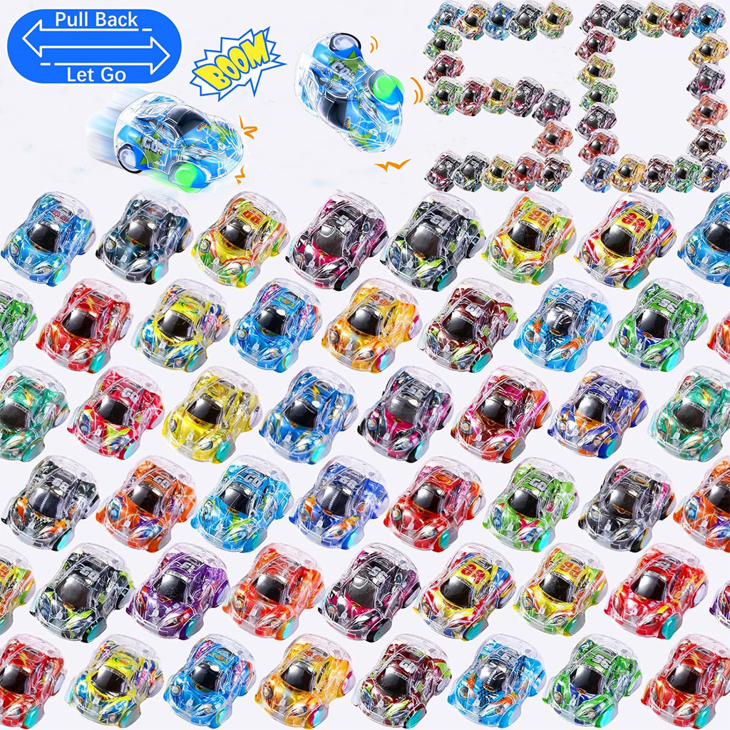 10/20/50pcs Mini ดึงกลับรถ Racing ของเล่นเด็กวันเกิดโปรดปรานห้องเรียนรางวัล Goodie กระเป๋าฟิลเลอร์ Pinata ของขวัญ