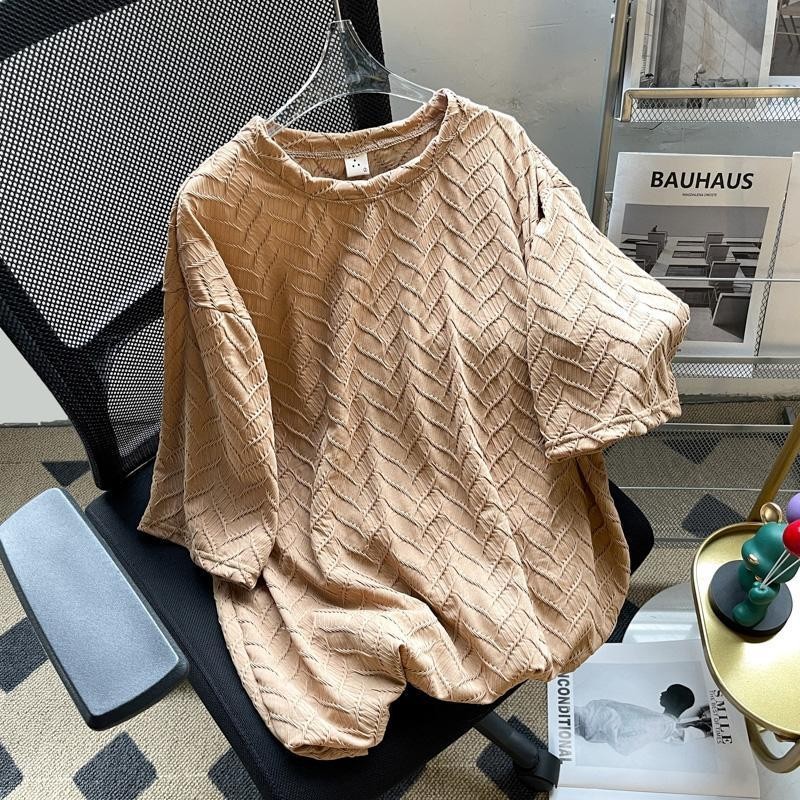 เสื้อ ขนาดใหญ่เกินไป เสื้อโอเวอร์ไซส์(40-150กิโลกรัม) ผู้หญิงสไตล์เกาหลีขนาดบวก เสื้อยืด ธรรมดาแฟชั่นหลวมสบายๆเสื้อยืด