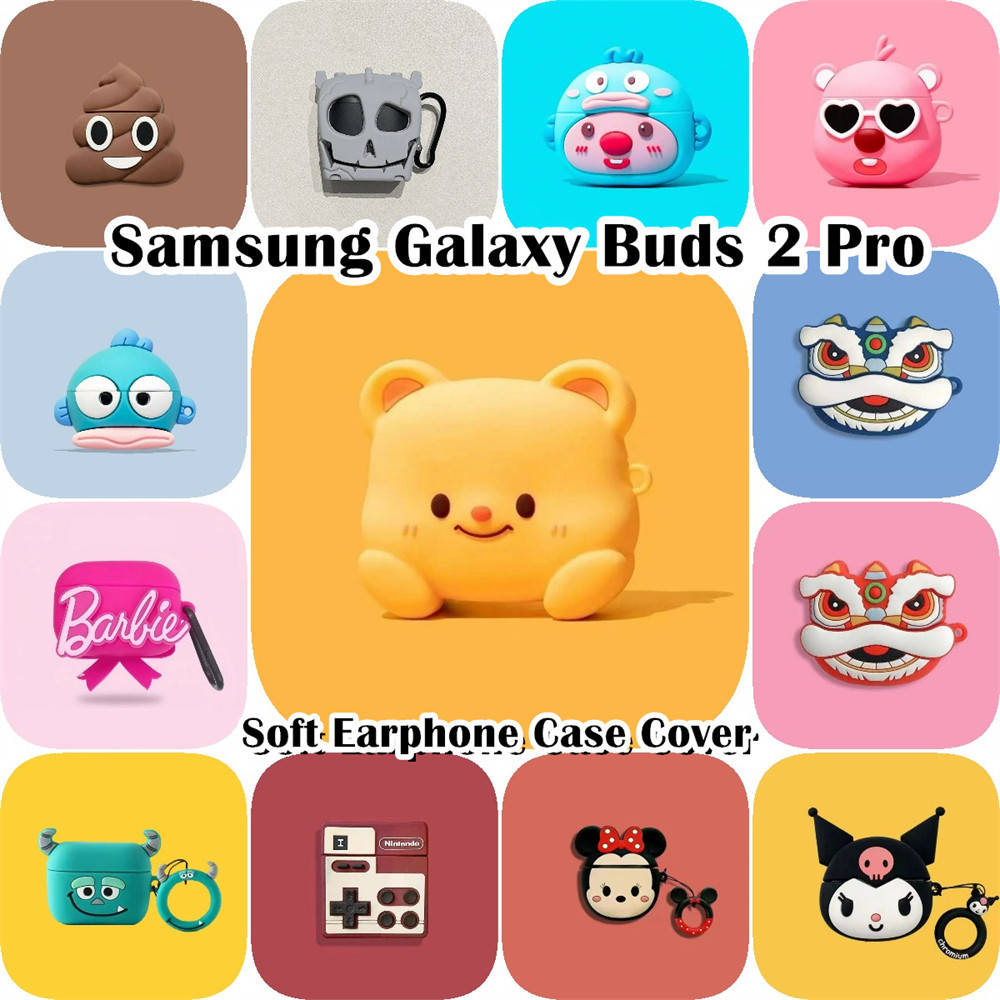 READY STOCK! นําไปใช้กับ Samsung Galaxy Buds 2 Pro เคส Case เคสหูฟัง การ์ตูนน่ารักคู่ ซิลิโคนนุ่ม